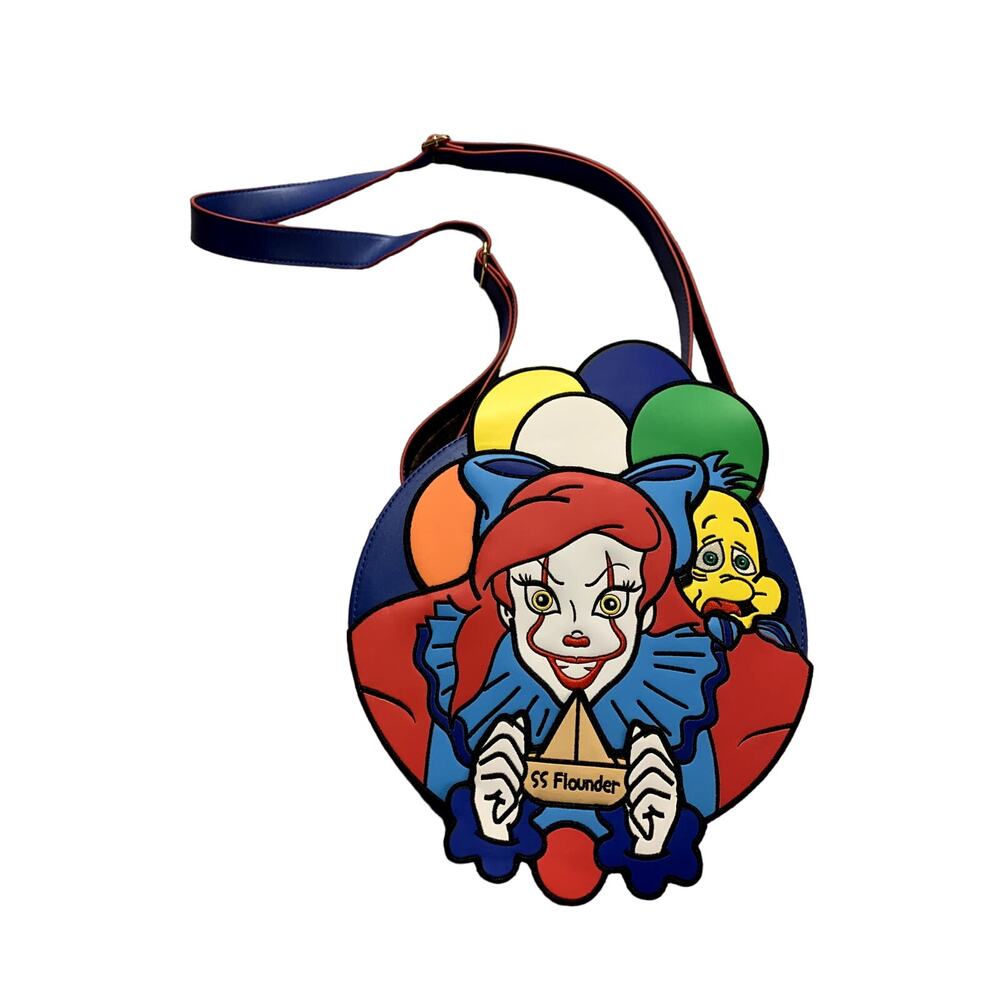 SOADA The Little Mermaid Ariel Flounder Pennywise Convertible Crossbody Bag